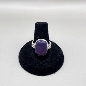 Purple turquoise Ring stamped 925 Sterling silver NWOT